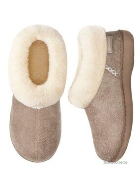 Women's Microsuede Winter Slippers House Shoes Indoor Outdoor with Faux Fur